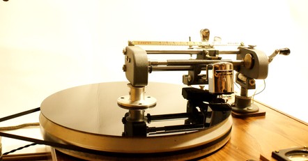 Photo of the record lathe